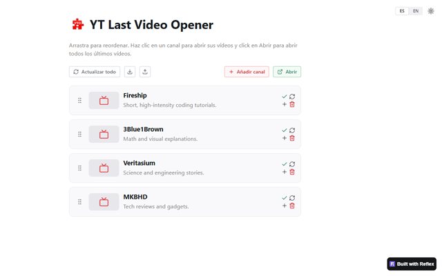 Vista previa de YT Last Video Opener